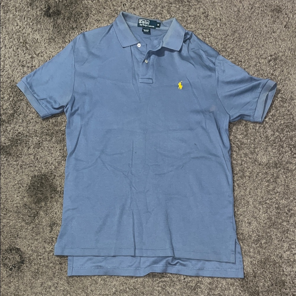 Ralph Lauren Sky Blue Polo with Yellow Emblem
